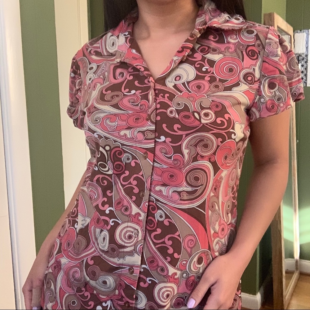 Pink patterned top